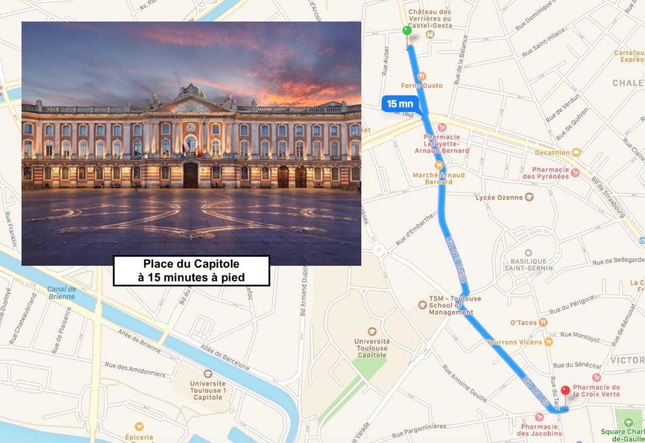 Le St Honore - Appartement Toulouse centre avec chambre&parking Extérieur photo